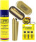Clipper 1 Encendedor Mechero Clásico Largo Metal Gold Oro Dorado + 1 Llavero+1gas+1 Pack de 3Piedra de Ignición Flint (Oro Kit)
