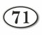 AMA SHOP Adesivo in PVC Sagomato numero vintage personalizzabile | Adesivi per Auto | Sticker per Casco, Moto, Camper | autoTuning