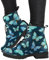 Minetom Damen Gothic Chelsea Boots Frauen Punk Stiefeletten Biker Boots Winter Knöchel Stiefel Mit Blockabsatz Gotisch Drucken Kurze Stiefel A3 Schmetterling 40 EU