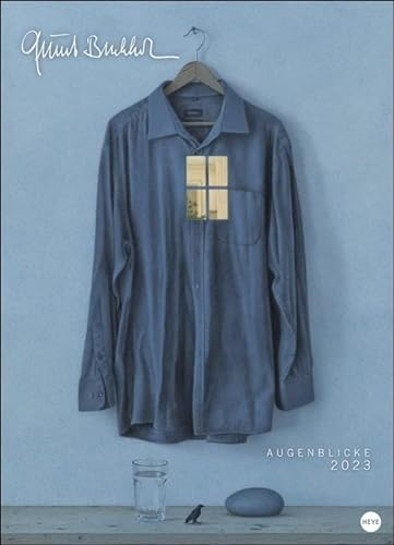 Harenberg Quint Buchholz Augenblicke - Posterkalender - Kalender 2023 - Heye-Verlag - Wandkalender mit träumerischen Bildern - 49 cm x 68 cm - Kunstkalender, blau
