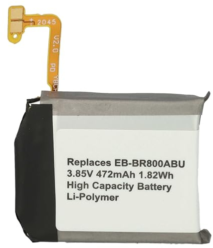 vhbw Battery Replacement for Samsung EB-BR800ABU for Smartwatch Watch Fitness Bracelet (472mAh, 3.85 V, Li-polymer) + Tools