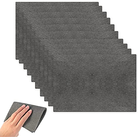 KHDULQ 10 Stück Helpys Putztücher,Magisches Reinigungstuch Magic Cleaning Aqua Clean Tücher Fensterputztuch Thickened Cloth Reusable,for Kitchens, Bathrooms, Windows, Glass, Cars(30 X 40 cm)