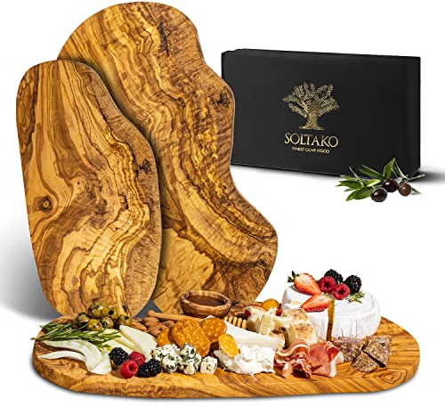 Olivenholz Schneidebrett 3er Set The Catania Rustic Board