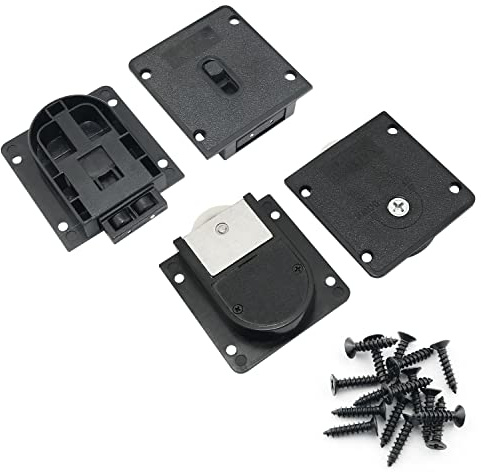 ITROLLE 2 Sets schwarze Kunststoff-Schiebetür-Hardware-Möbel-Nylon-Schrank-Schiebetür-Rollen-Schiebetür-Riemenzug-Set für Kleiderschrank, Schrank