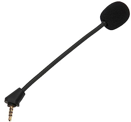 Microphone de Remplacement, Microphone de Jeu Détachable de 3,5 Mm remplacé par Le Microphone des Casques de Jeu PC, pour Hyper X Cloud II sans Fil, pour Cloud Core, pour Cloud