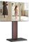 FITUEYES Supporto per TV con ripiano in legno, adatto per televisori di grandi dimensioni, regolabile in altezza, orientabile per 32-65 pollici fino a 40 kg max. VESA 400 x 400