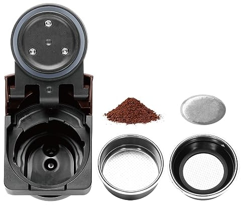 KOTLIE AC-513K/F/KH/H Multi Capsule Coffee Machine Accessories for Ground Capsule and ESE Coffee Pods (Brown)