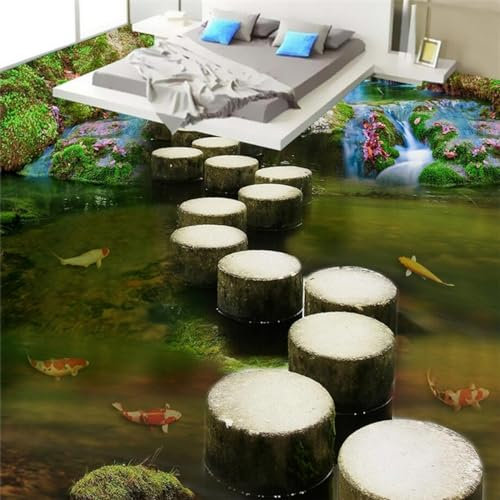 Selbstklebende Bodenaufkleber Sommer Strand Boden Boden Wandbilder Wand Aufkleber 3D Tapete Für Wohnzimmer Pvc Boden Selbstklebende Papel De Parede 3D, 200 * 140 Cm