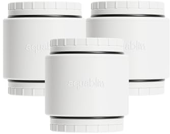 AquaBliss HD Revitalizing Shower Filter Replacement Cartridge for SF400 & SF500-2x Vitamin C + Minerals for Silky Hair, Glowing Skin, Strong Nails. 3-Pack (SFC400)