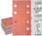 Senmai Tools Schleifpapier 93 x 185 mm Klett, Schleifblatt 8 Löcher, Schleifblätter Körnung 240, Schleifpapier für Schwingschleifer, für Schleifen von Hartholz, Farbe, auf Holz (30 Stück)