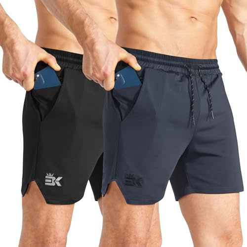 BROKIG Men's Lightweight Gym Shorts Sports Running Training XL