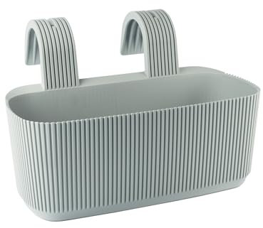 Il Gruppone Passione Casa Vaso per Fiori Fioriera da Appendere Rettangolare Balconiera Ringhiera Terrazzi Balcone Design Moderno Vaso Piante Fiori - Azzurro