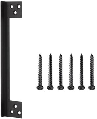 Door Latch Guard Plate, Door Security Protector Door Latch Shield, Stainless Steel Security Door Lock, Cover to Block Access to The Door Lock/Deadbolt Latch for Bathroom Doors (7''- 1Pack, Black)