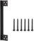 Door Latch Guard Plate, Door Security Protector Door Latch Shield, Stainless Steel Security Door Lock, Cover to Block Access to The Door Lock/Deadbolt Latch for Bathroom Doors (7''- 1Pack, Black)