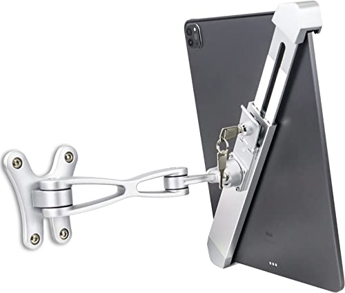 Dosvsi Tablet Wandhalterung mit Anti Diebstahl, Abschließbarer iPad WandHalter, Schwerlast Gelenkarm Wand Ständer für iPad Pro 11 10.5 Air 5 4 3, Galaxy Tab, Slate, Fire Tablet, 7-11 Tablets