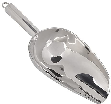 1 cuchara multifunción de acero inoxidable para helado, café, frijoles, frutas secas, cuchara de aluminio fundido para fabricar, congelar, frijoles, dulces, harina, palomitas de maíz, como en la