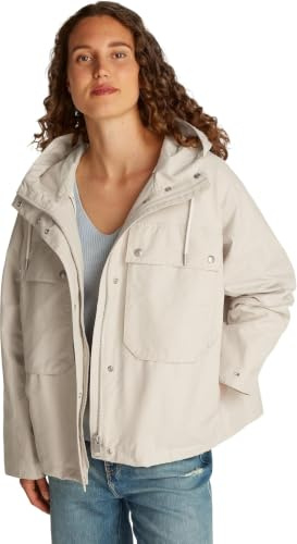 Tommy Hilfiger Donna Parka Cotton Nylon Short con Cappuccio