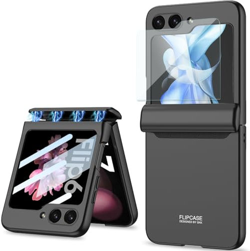 Custodia per Samsung Galaxy Z Flip 6 Costruito Nella Copertura Lente Della Fotocamera e Cerniera Protezione, Cover Protettiva Antigraffio Antiurto per Impieghi Gravosi per Galaxy Z Flip 7 FE(Nero)