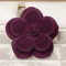 PETTI Artigiani Italiani - Cuscini Fiore in Velluto con Imbottitura, Copricuscini Camera da Letto, Cuscini Arredo a Forma di Fiore, Cuscini Velluto Prugna Fiore 1 Pezzo - Diametro 50 cm