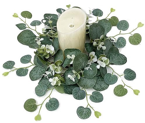 Zdprkqzvz 25 cm Künstliche Blumenkranz Kerzenständer Girlanden Blumen Kranz Girlanden Für Kerzenhalter Hochzeit Christams Tisch