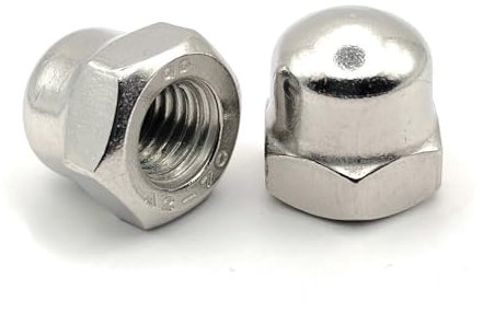 Dado cieco inox M10 | Dadi ciechi esagonali | DIN 1587 in acciaio inossidabile A2-070 (V2A/304) | Dado tappo in acciaio inox protezione viti, bulloni, aste filettate Ø 10 mm: set di 50 pezzi - ProRaje