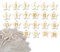 FEENSTAUB Adventskalender Zahlen, Holzzahlen 1-24, sternförmige Holzanhänger für den Adventskalender, Adventskalender Nummern Holz, Weihnachtskalender Ziffern, 24 Stern Anhänger, Holzzahlen