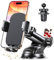 Glangeh Support Telephone Voiture, Ultrastable Clip & Aspiration Militaire, Porte Telephone Voiture Réglable Tableau de Bord/Pare-Brise/Grille Aération, Opération à Une Main, Fixation pour GPS (4-7)