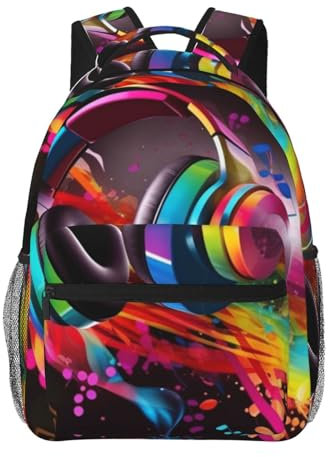 Dwrepo Sac à dos coloré pour ordinateur portable, Sacoches pour ordinateur portable pour femme, grand sac d'ordinateur pour homme, sac à dos d'ordinateur tendance pour voyage, noir, One Size