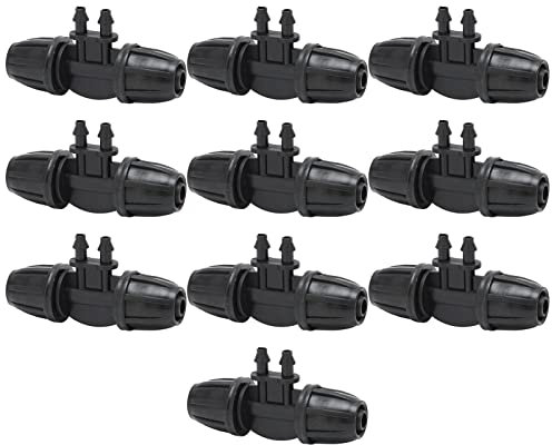 Tudaheuiy 10 PièCes Raccords Tuyau D'Arrosage en Plastique, Facile à Installer Connecteurs en T pour Tuyau D'Arrosage avec Barbelé de 8/11 à 4/7 pour L'Irrigation du Jardin Connecteurs en Plastique