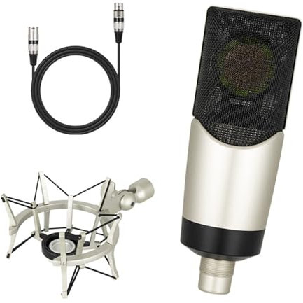 DIEKE Professional Condenser Studio Vocal Large Diaphragm Microphone 48V For Computer Gaming Live Streaming Home Studio Microphone