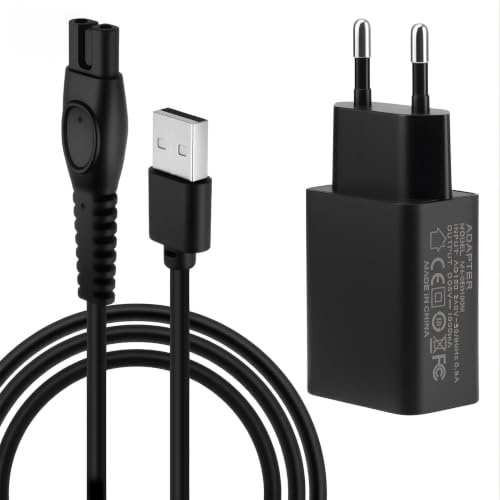5V Chargeur Rasoir Compatible avec Philips 3000X/5000X/8000/i9000 360 | Series QP4530 QP2834 QP1924 Convient Rasoir Électrique Alimentation pour Certains Modèles Bodygroom 3000 5000 7000 USB Cable