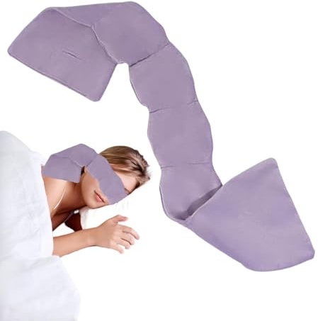 Gewichtete Augenmaske Schlafmaske, Deep Rest Schlafmaske Gewicht mit Perlenfüllung für Erholsamen Schlaf, Entspannende Augenabdeckung, Augenmaske Gewicht für Tiefenentspannung (Lila)