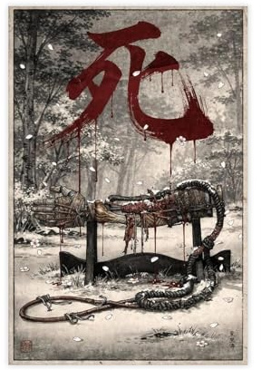 BKHJSASU Sekiro Poster auf Leinwand, Wandkunst, Dekordruck, Gemälde für Wohnzimmer, Schlafzimmer, Dekoration, 30 x 45 cm