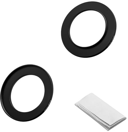 BCMCZCDC 1 Stück Step Up Ring Filter-Adapterring 49-67mm,Objektiv-Adapterring für Filter aus Aluminium-Legierung in Flugzeugqualität+1pcs Objektivreinigungstuch (49-67mm)