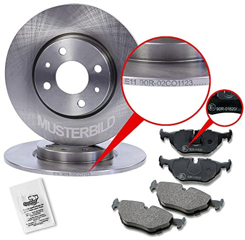 BESTPRICE Bremsenset Hinterachse inkl. Bremsscheiben Ø 302 mm Voll + Bremsbeläge hinten, Kompatibel mit MAZDA 5 (CR19), 5 (CW)