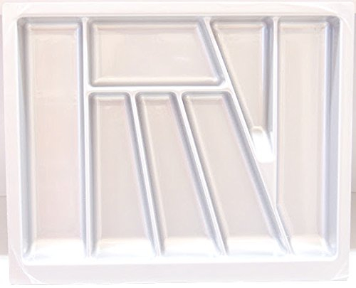 Handles & Ironmongery White Cutlery Tray for 600mm Cabinet Matt Anthracite - by Stolmet manufacturing (WHITE 530mm wide x 430mm deep)