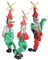 Marionette Pinocchio set da 3 pezzi, in stoffa e legno, cm 35