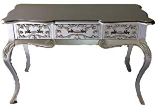 Kunibert Barock Louis Seize Renaissance Rokoko Sekretär Farbe:Silber Schreibtisch Schminktisch Länge122xHöhe79xBreite51cm Nr.4