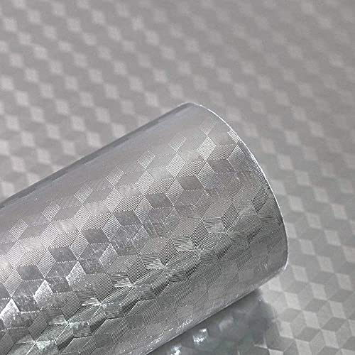 Gwolf Aluminium Folie Aufkleber Küchenfolie Selbstklebend Hitzebeständig Wasserdicht Fettdichte Tapete Küche Selbstklebend DIY Möbel Folie für Küchen, Schrank, Möbel, 40x300CM