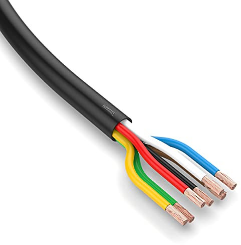 AUPROTEC KFZ Kabel 7x1,0 mm² 100m rund FLRYY I Rundkabel Fahrzeugkabel/Fahrzeugleitung Verschiedene Anwendungen I 7 poliges Kabel für Anhänger geeignet