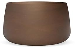 MOOVERE Pot de Fleurs en Couleur Opaque Moderne, en polyéthyléne, léger, résistant, pour Plante et Fleur (60cm, Bronze)