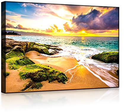 lightbox multicolor | Leuchtbild | Sonnenuntergang auf Hawaii | 100x70 cm | Front Lighted