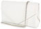Pochette bianca a busta Clutch bag da donna per cerimonia borsa piccola a mano borsetta con tracolla catena sera signora matrimonio comunioni Ecopelle Bianco