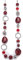 Bulinlin Damen Lange Perlenkette Statement Boho Silber Metallkette Hochzeitstag Modeschmuck Geschenke Pullover Halskette für Frauen（Red）