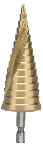 Foret à Tige Hexagonale HSS Lames de Coupe Doubles à Dureté élevée Rainure en Spirale 15 étapes 4 à 32 Mm