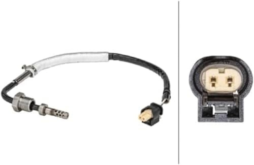 HELLA 6PT 358 181-061 Sensor, Abgastemperatur - 2-polig - geschraubt | Kompatibel mit: MERCEDES-BENZ A-CLASS, B-CLASS Sports Tourer, C-CLASS, C-CLASS T-Model, CLA Coupe, CLA Shooting Brake, CLS