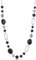 Bulinlin Silber Perplen Lang Kette für Damen Boho Statement Chain Halskette Modeschmuck Geburtstagsgeschenke für Frauen（Black）
