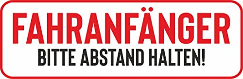 Fahranfänger 2x Bitte Abstand Halten größe von 19x7cm Auto Sticker wetterfest Fahrschule Heckscheibenaufkleber FA-6