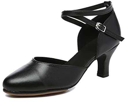 Hanfike Demen Abend Schuhe Niedriger Absatz Formal Party Prom Pumps HW033 Schwarz EU 40