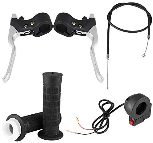 gasseil für pocket bike,Pocket Bike Griffe,Gashebel Für Pocket Bike,Handgas Mit Kill-Schalter,Mini-Bike-Gasfeder-Kit,Schaltgetriebe Und Teile,Griffe On/Off-Schalter Gasbremshebel-Kit Für Pocket Bike M